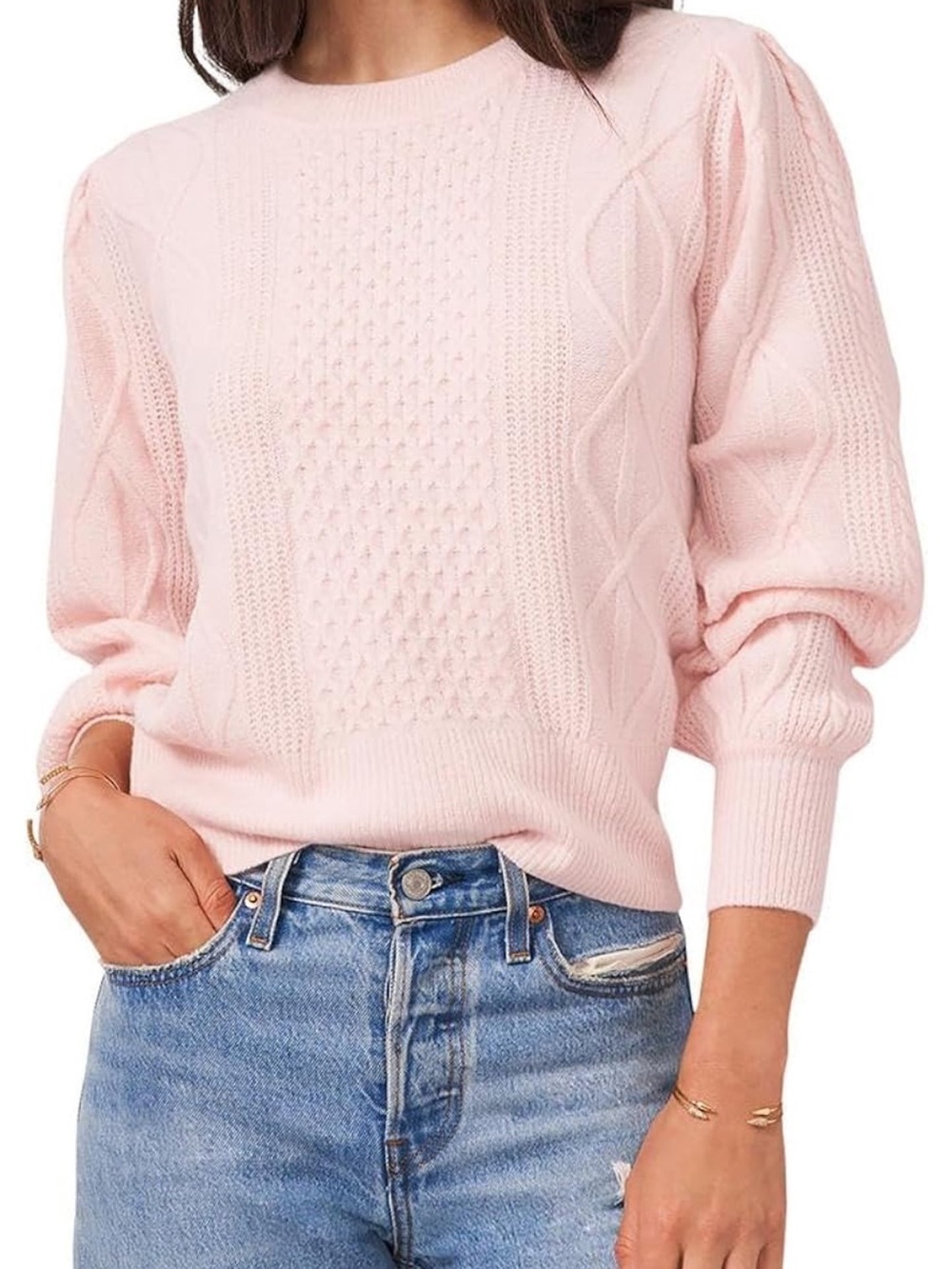 1 State Pink Sweater - women's size medium